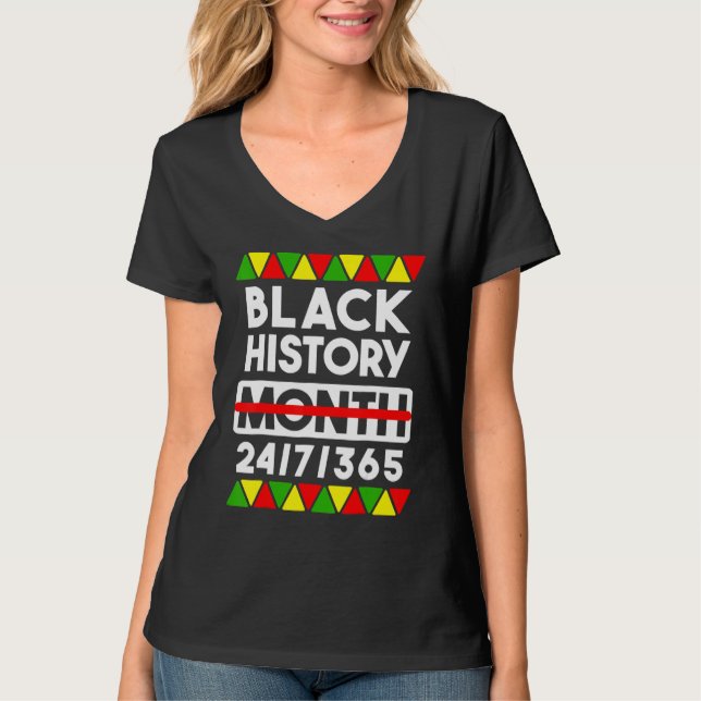 Camiseta Black History Month 247365 Gift Pride African Amer (Frente)
