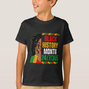 Camiseta Black History Month 247365 Loc'd Girl Melanin Blac