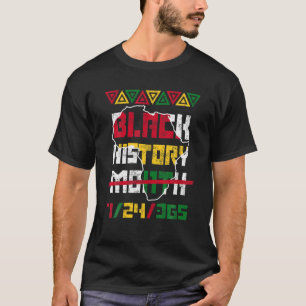 Camiseta Black History Month 7.24.365 African American Prid
