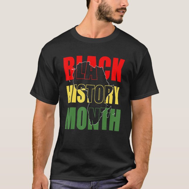 Camiseta Black History Month African American Black Melanin (Frente)