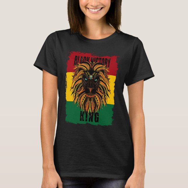 Camiseta Black History Month African Lion Black History Roo (Frente)