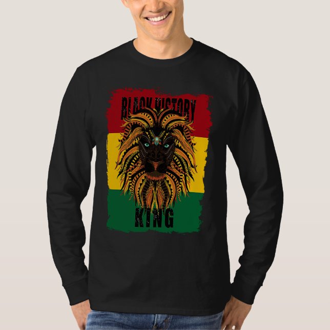 Camiseta Black History Month African Lion Black History Roo (Frente)