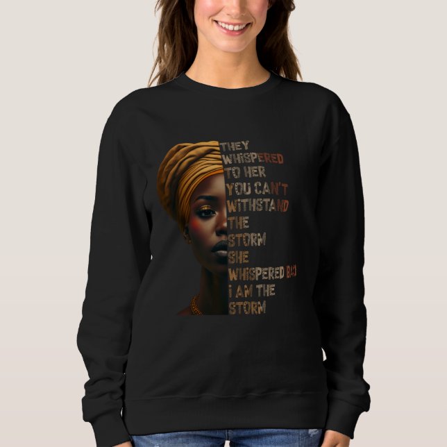 Camiseta Black History Month  African Woman Afro I Am The S (Frente)