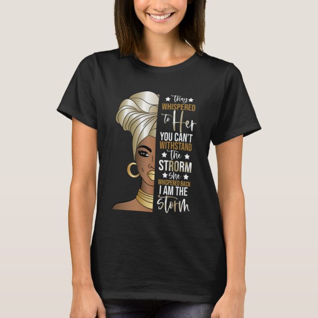 Camiseta Black History Month  African Woman Afro I Am The S (Frente)