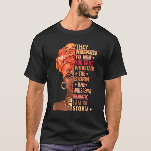 Camiseta Black History Month  African Woman Afro I Am The S (Frente)