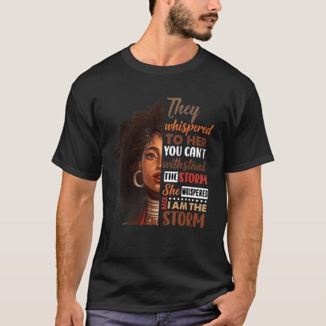 Camiseta Black History Month African Woman Afro I Am The St (Frente)