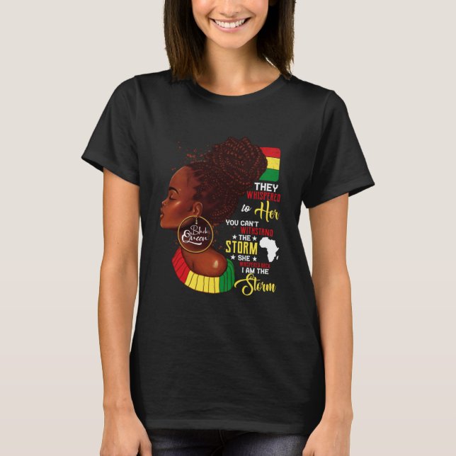 Camiseta Black History Month African Woman Afro I Am The St (Frente)