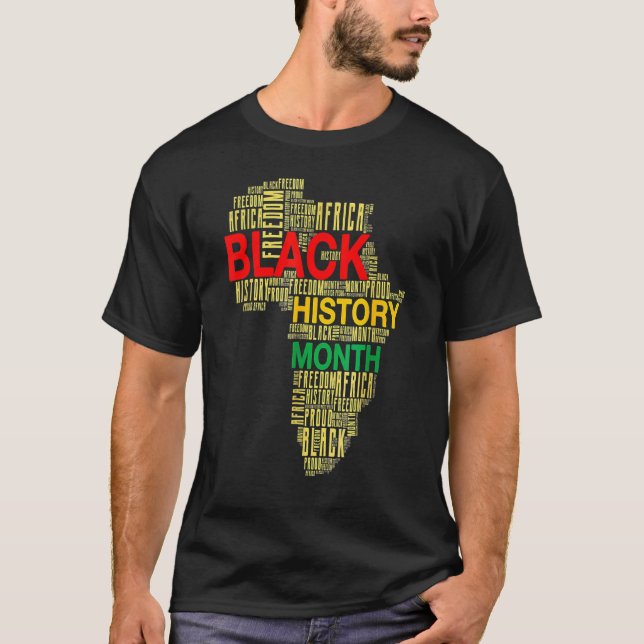Camiseta Black History Month Afro African Pride Boys Girls  (Frente)