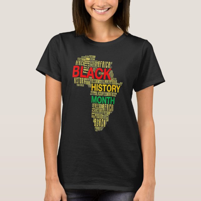 Camiseta Black History Month Afro African Pride Boys Girls  (Frente)