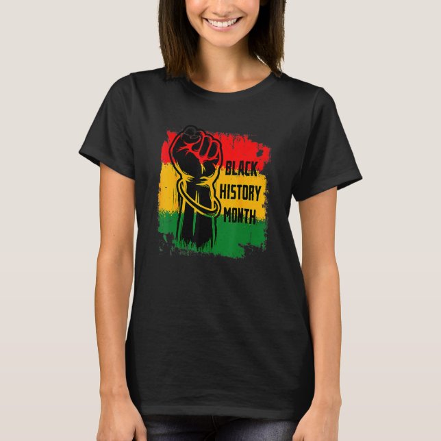 Camiseta Black History Month BHM African For Men Women & Ki (Frente)