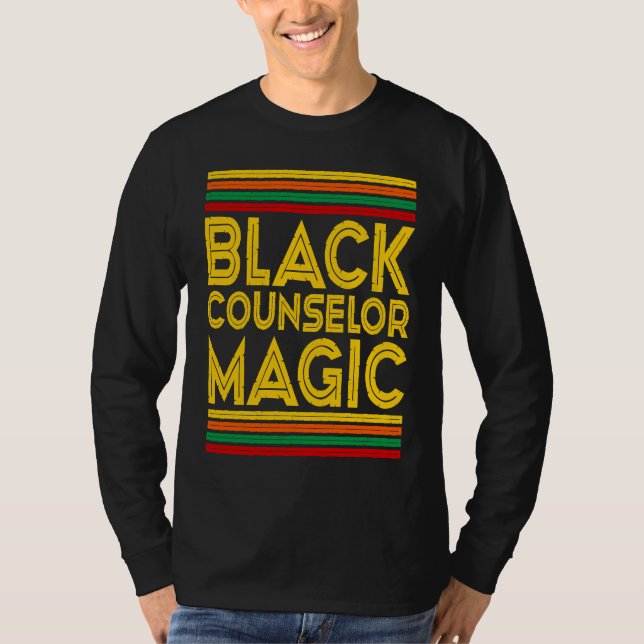 Camiseta Black History Month  Black Counselor Magic (Frente)