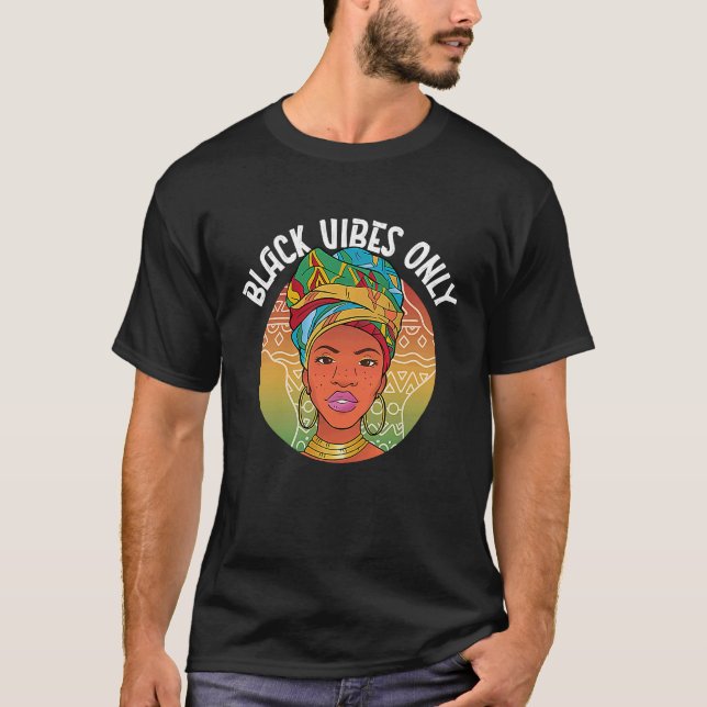 Camiseta Black History Month Black Vibes African American Y (Frente)