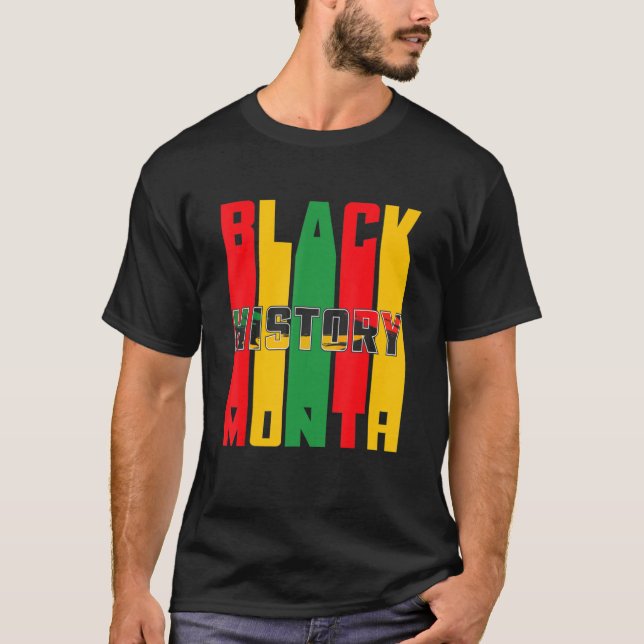 Camiseta Black History Month BLM Melanin Pride Pan African  (Frente)