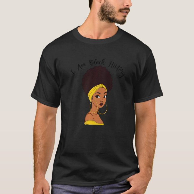 Camiseta Black History Month Cute Afro Woman I'm Black Hist (Frente)