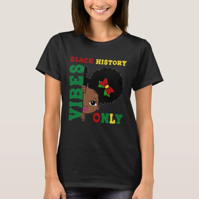 Camiseta Black History Month Feb 2022 African American Girl (Frente)