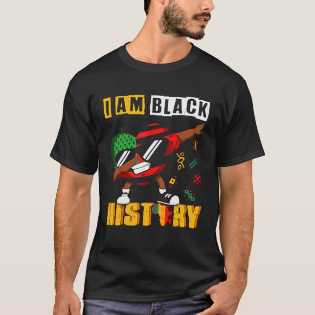 Camiseta Black History Month Kids Men Women Dabbing Heart A (Frente)