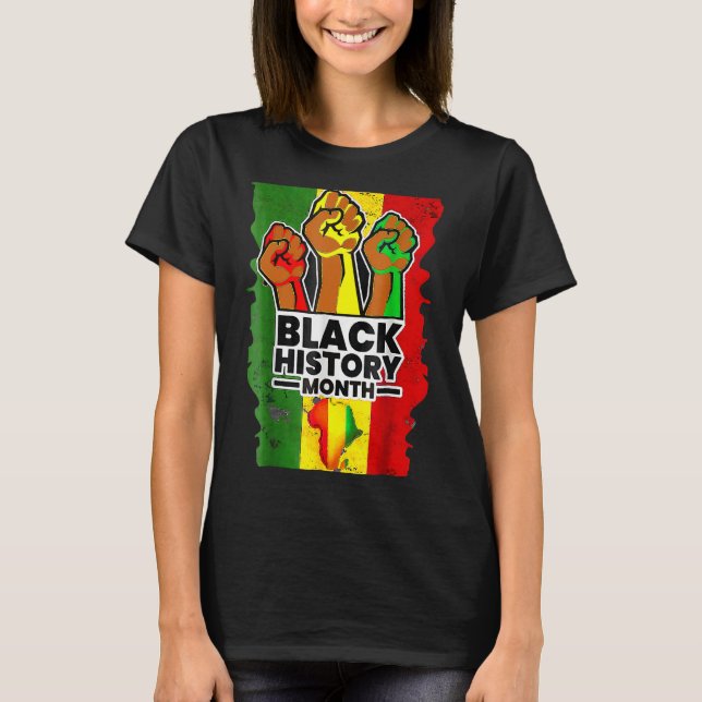 Camiseta Black History Month Melanin Afro African Pride Men (Frente)