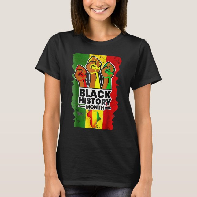 Camiseta Black History Month Melanin Afro African Pride Men (Frente)