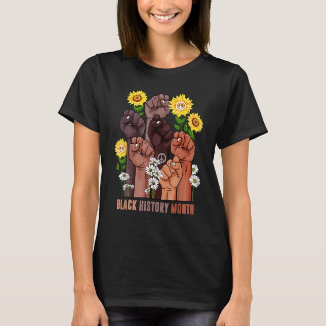 Camiseta Black History Month Melanin Afro African Pride Men (Frente)