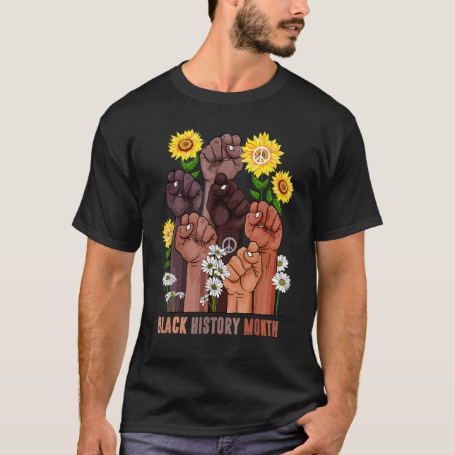 Camiseta Black History Month Melanin Afro African Pride Men (Frente)