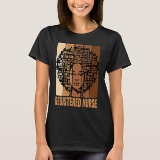 Camiseta Black History Month Registered Nurse Afro African 
