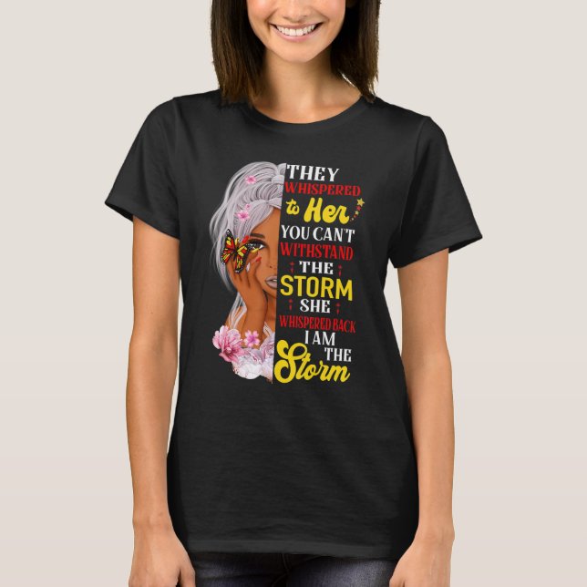 Camiseta Black History Month Shirt African Woman Afro I Am  (Frente)
