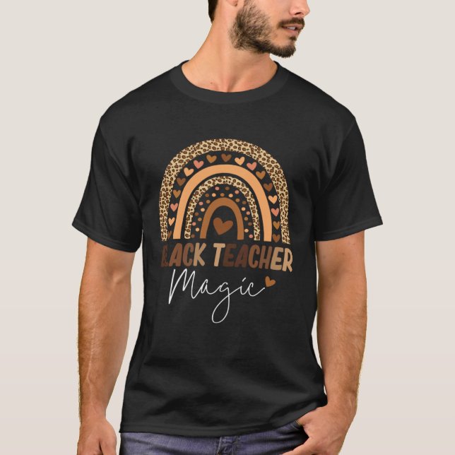 Camiseta Black History Month Teacher Black Teacher Magic (Frente)