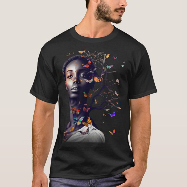Camiseta Black History Month the emergence of Butterfly hop (Frente)