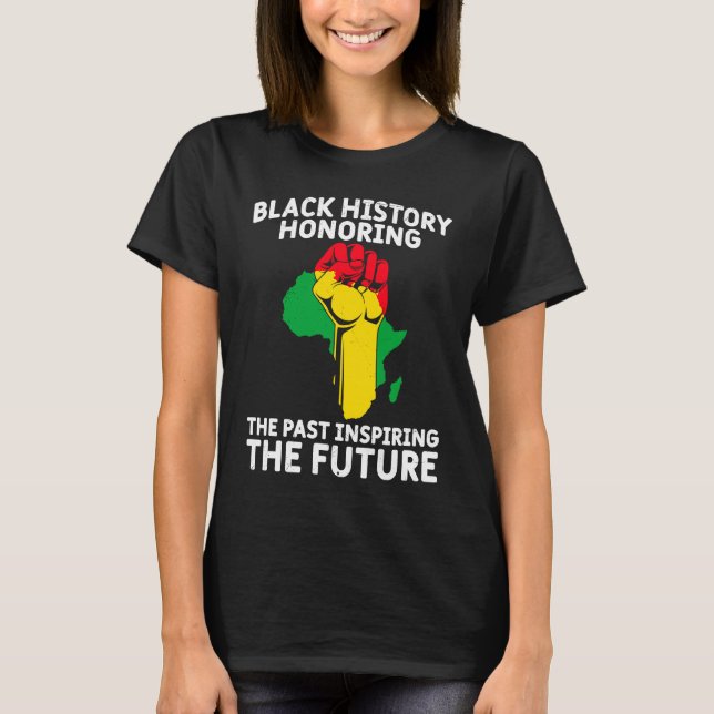 Camiseta Black History Month USA History America African  1 (Frente)