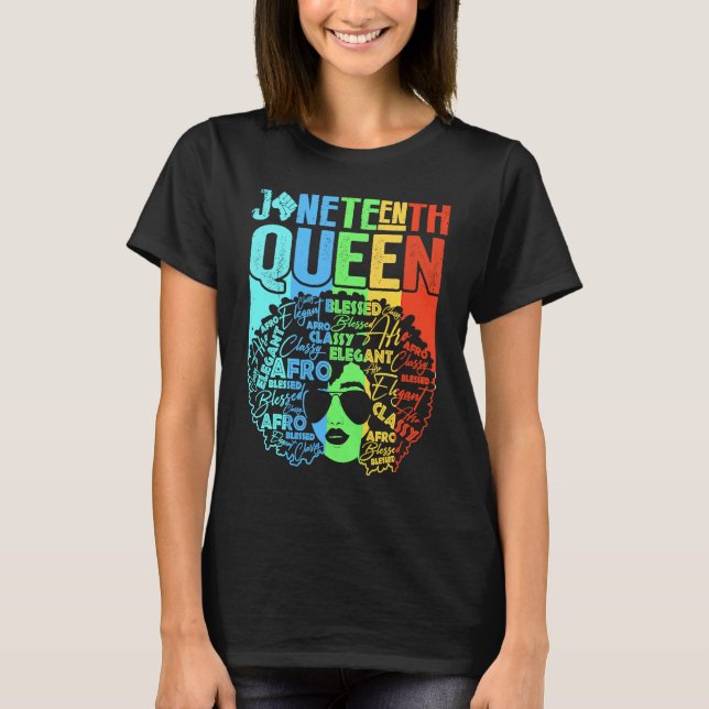 Camiseta Black History Month Women Educated Strong Black Qu (Frente)
