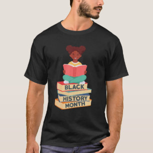 Camiseta Black History Monty Lendo Livro Africano Prid