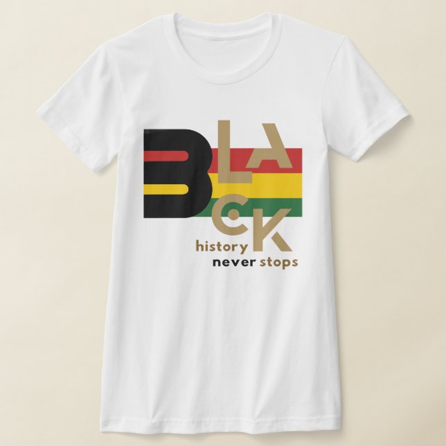 Camiseta Black History Never Stops BHM Graphic Tee (Postura )
