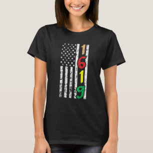 Camiseta Black History Usa Flag 1619 Legal Afro-Americano