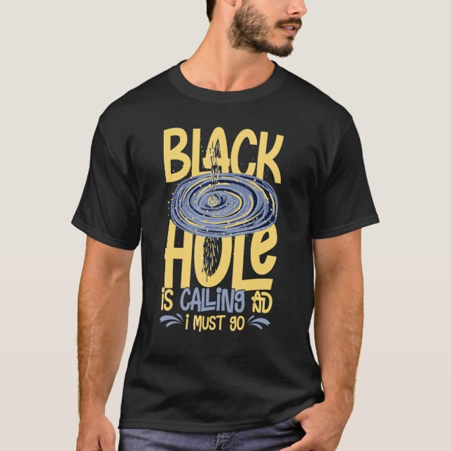 Camiseta Black Hole Space Light Galaxy Universe Milky Way G (Frente)
