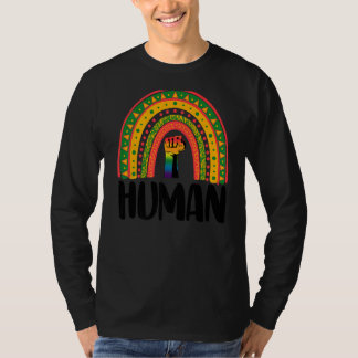 Camiseta Black Human Power Rainbow Women African Black Hist