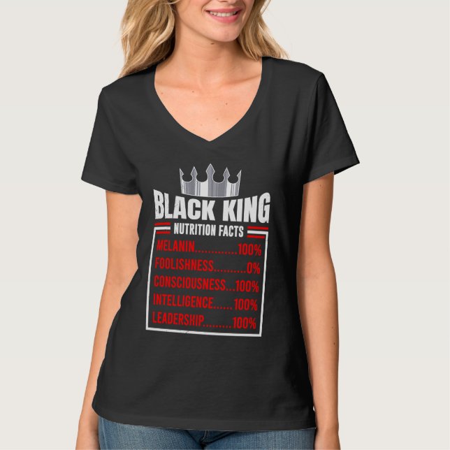 Camiseta Black King 100 Melanin Dark Skin African (Frente)