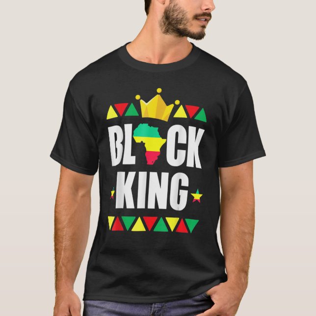 Camiseta Black King Black Power Black History Month (Frente)