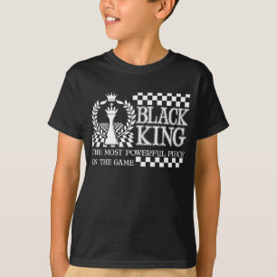 Camiseta Black King Chess Piece Black African American Men