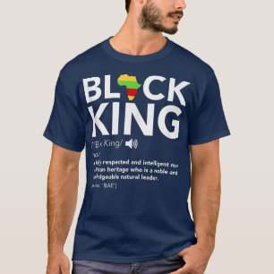 Camiseta Black King Definition African Pride Melanin Educat
