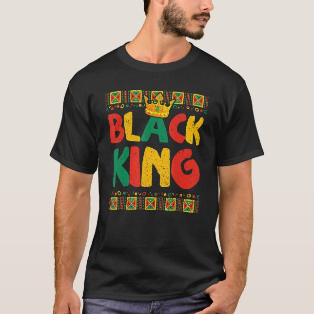 Camiseta Black King History Month Proud Afro African Queen  (Frente)
