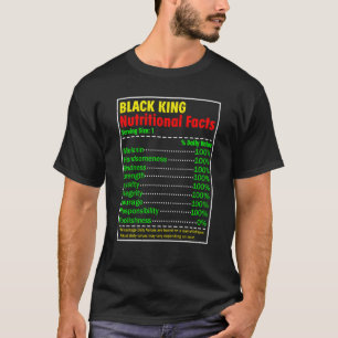 Camiseta Black King Nutritional Facts Black History Month