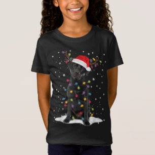 Camiseta Black Lab Labrador Árvore de Natal Light Pajama Do