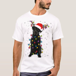 Camiseta Black Lab Labrador Árvore de Natal Light Pajama Do