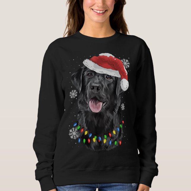 Camiseta Black Lab Labrador Árvore de Natal Light Pajama Do (Frente)