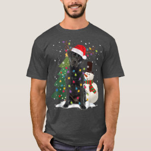 Camiseta Black Lab Labrador Árvore de Natal Light Pajama Do