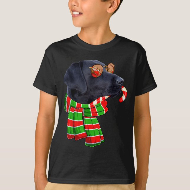 Camiseta Black Lab Labrador Dog Owners Christmas Xmas Holid (Frente)