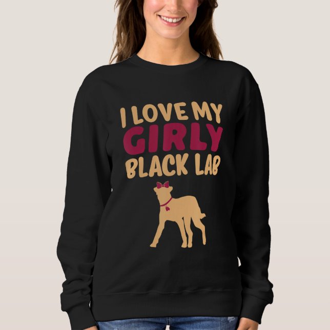Camiseta Black Lab Labrador Engraçada Menina Cachorro Cacho (Frente)