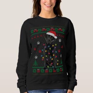 Camiseta Black Lab Labrador Luzes de Natal Papais noeis Cão