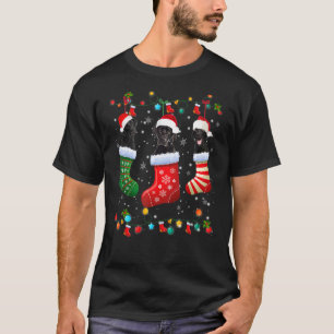 Camiseta Black Lab Labrador Meias de Natal Xmas Pajama Do