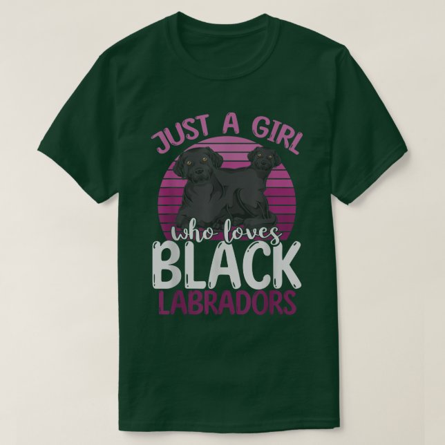 Camiseta Black Lab Lover Women Apenas Uma Menina Que Ama Ne (Frente do Design)
